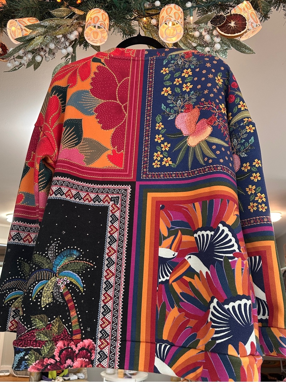 Farm Rio Mix Scarves Sweatshirt - Medium - Picture 2 of 6